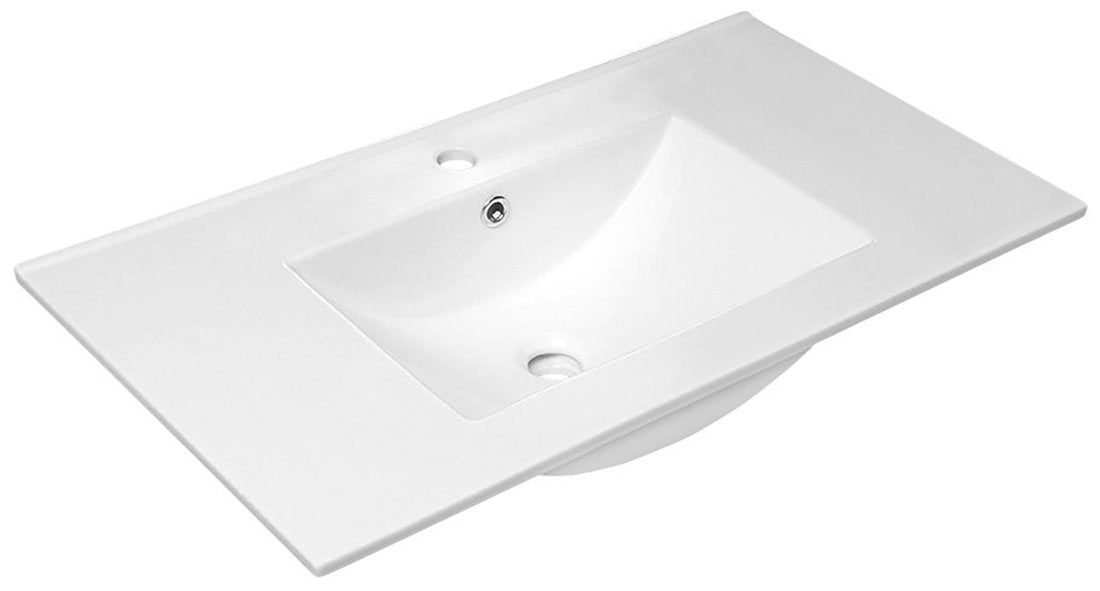 Sapho Slim Keramische Meubel Wastafel 90x46,5cm Wit