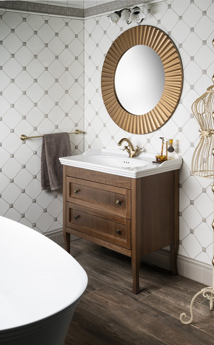 Sapho Retro Badmeubel 85x45x80 Cm Beuken