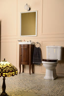 RETRO Keramische Toiletfontein Kraangat Links 41x30cm Wit