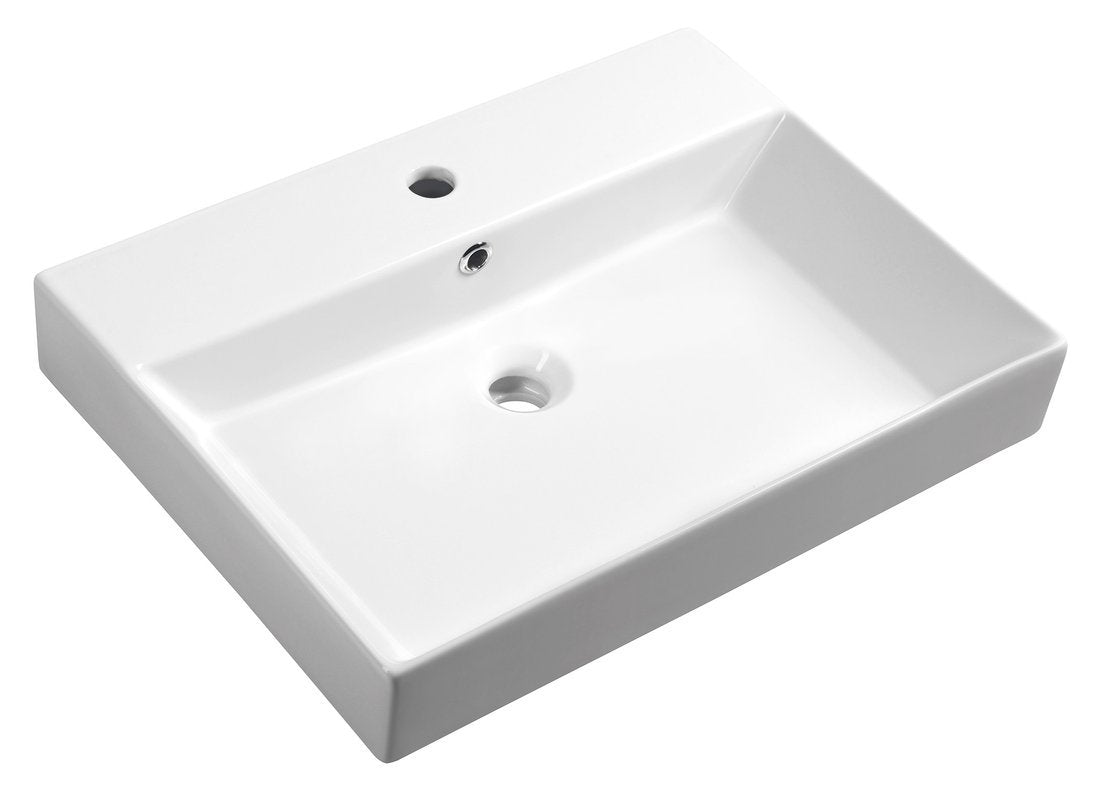 Sapho Kare Keramische Meubelwastafel 60 X 46 Cm Wit