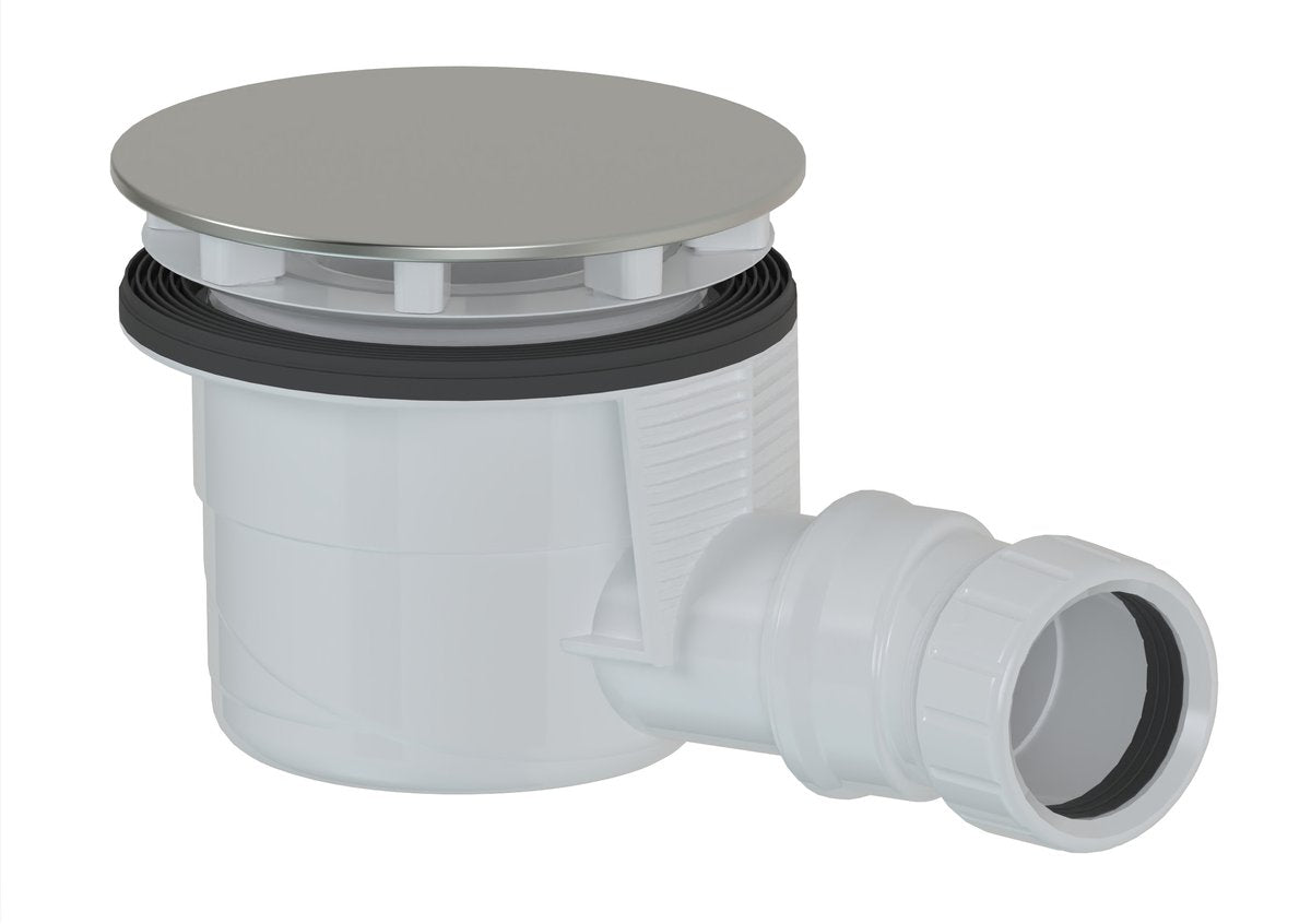 Douchebak Sifon Ø 90mm DN40 RVS verchroomde deksel