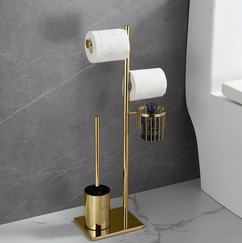 Toiletpapier en borstelhouder 332872 Gold - View 2