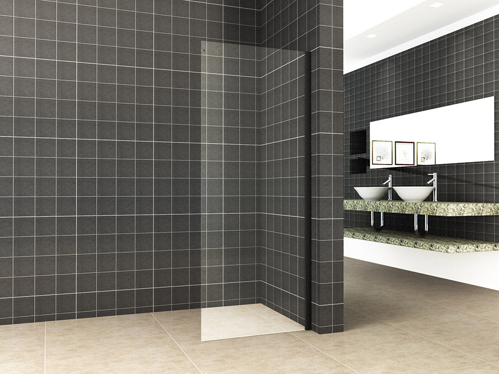 Wiesbaden Side Douchedeur 100x200 Mat Zwart