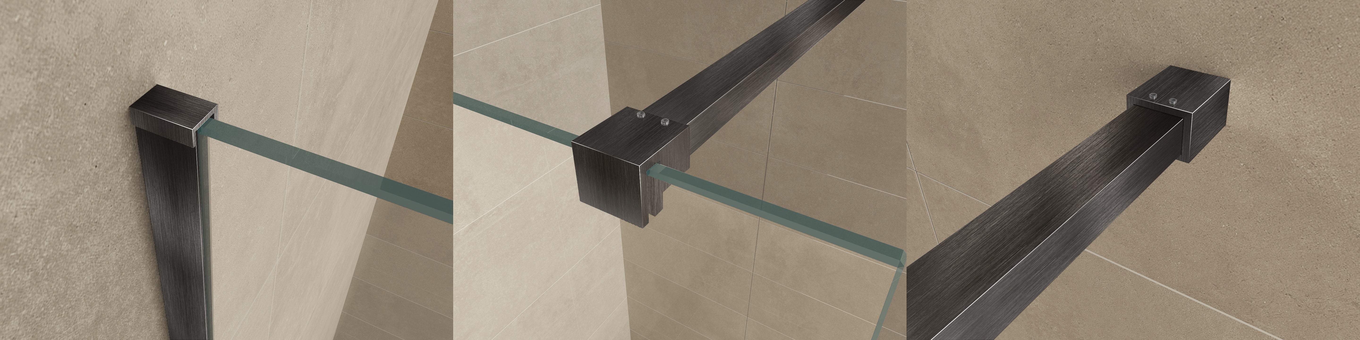 Wiesbaden Profielset Met Stabilisatiestang 120 cm Gunmetal