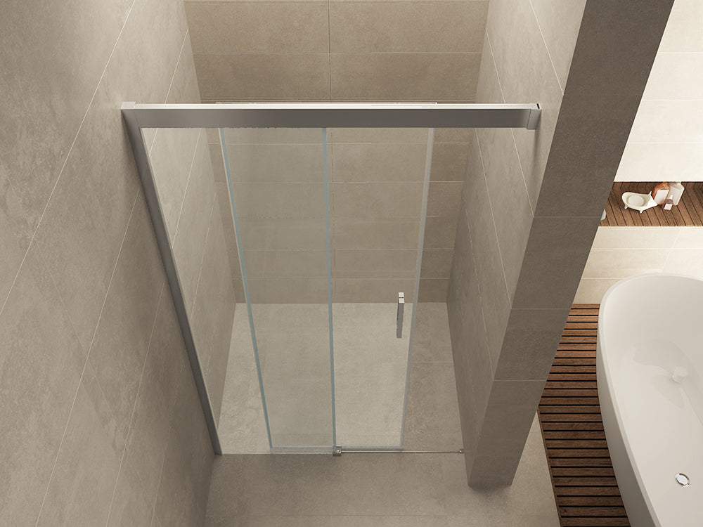 Wiesbaden Puerta nisdeur met 1 schuifdeur 1200 x 2000 x 8 mm nano helder glas/chroom