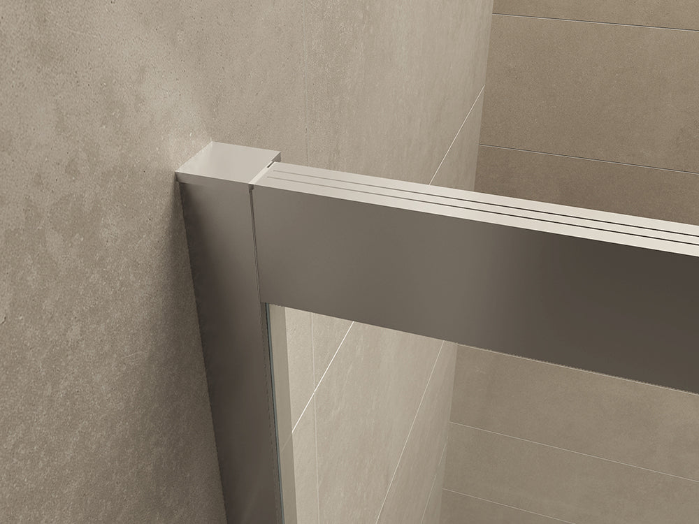 Wiesbaden Puerta nisdeur met 1 schuifdeur 1200 x 2000 x 8 mm nano helder glas/chroom