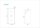 Side zijwand voor Puerta en Slide nisdeur 1200 x 2000 x 8 mm nano helder glas/chroom - maattekening