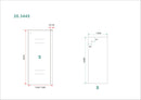 Side zijwand voor Puerta en Slide nisdeur 1400 x 2000 x 8 mm nano helder glas/chroom - maattekening