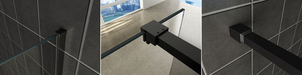 Wiesbaden Profielset Met Stabilisatiestang 120 cm Mat Zwart