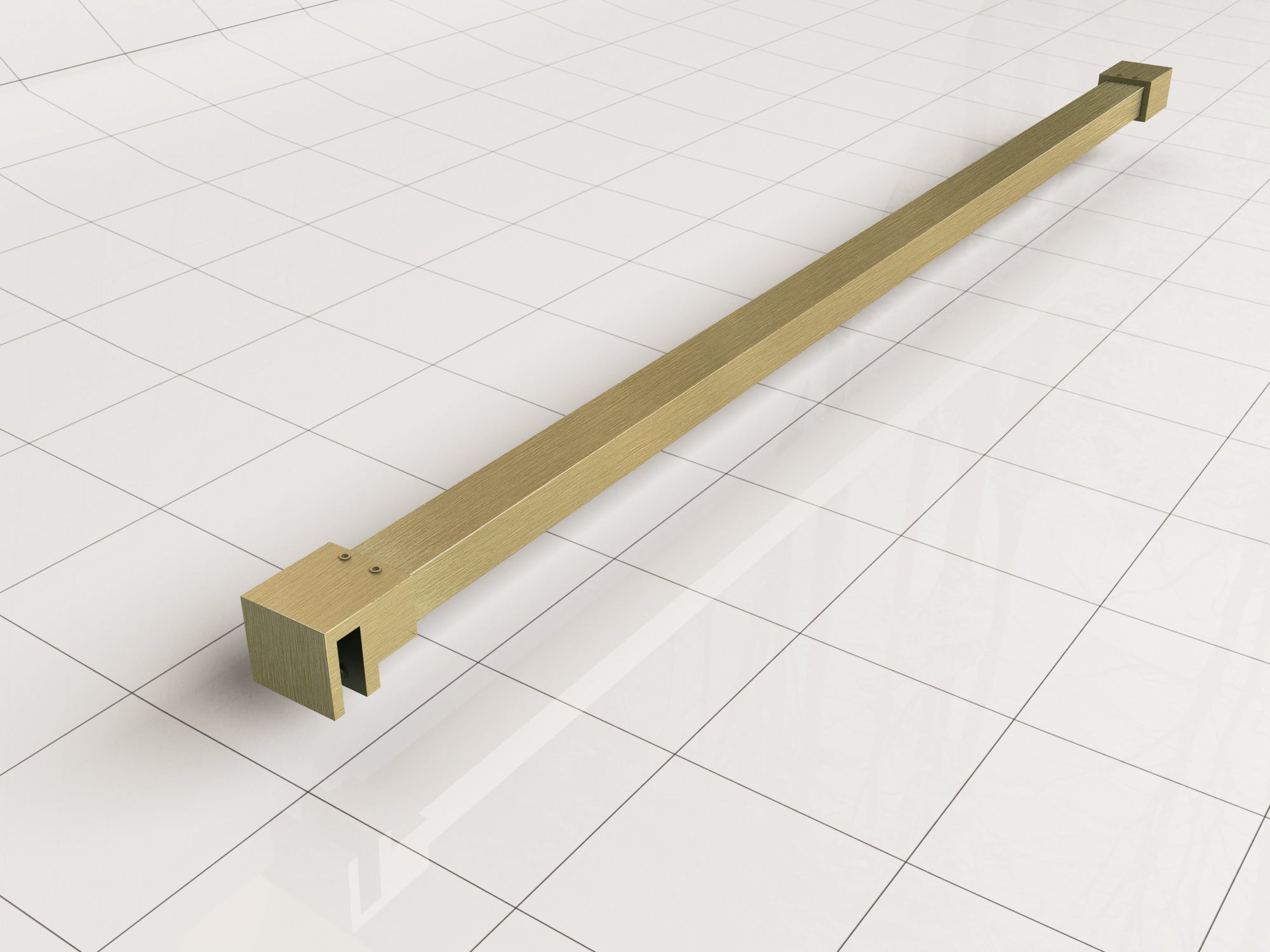 Wiesbaden Slim Stabilisatiestang 120 cm Geborsteld Messing