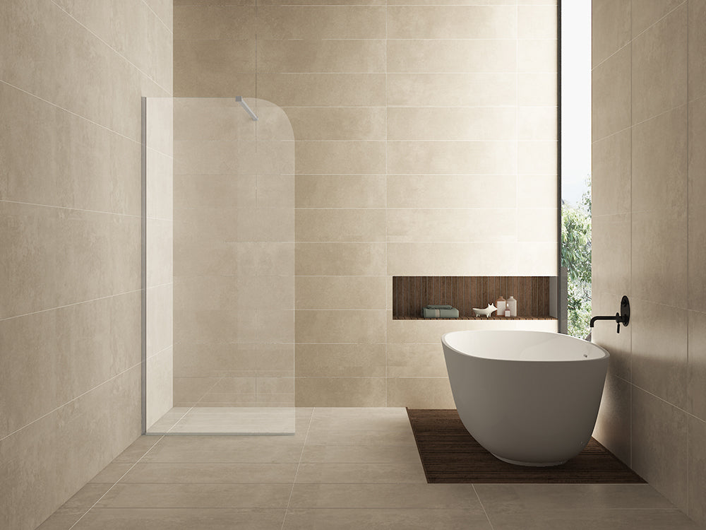Wiesbaden Curvea inloopdouche 900 x 2000 x 8 mm nano helder glas
