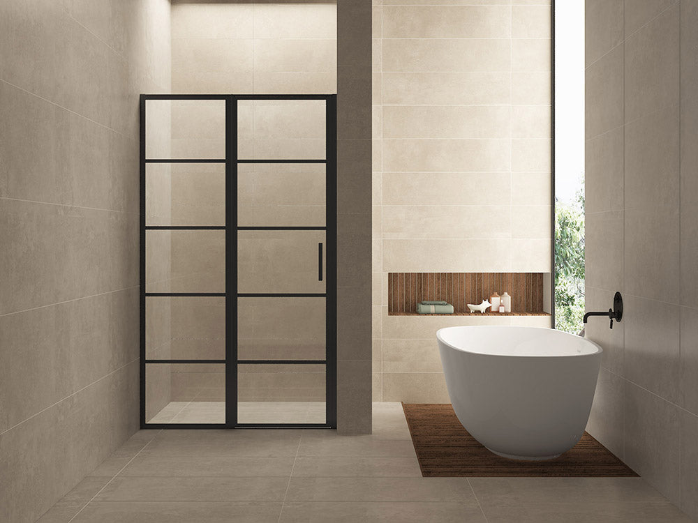 Wiesbaden Horizon Douchedeur 100x200 Mat Zwart