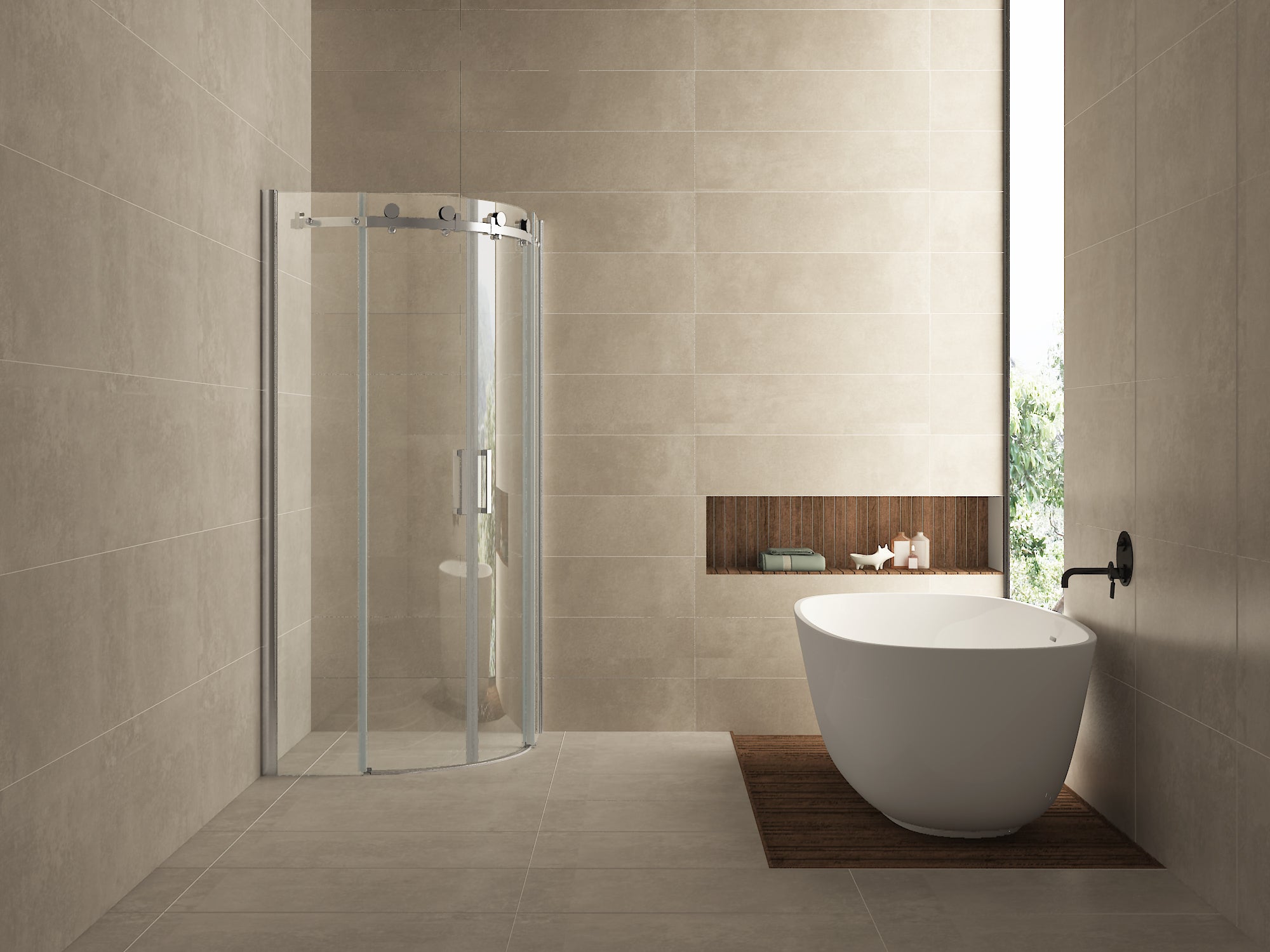 Wiesbaden Entra cabine kwartrond met 2 schuifdeuren 900 x 900 x 2000 x 8 mm nano helder glas/chroom