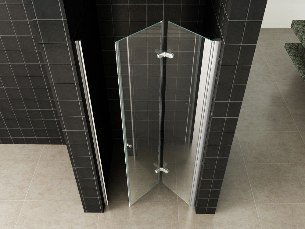 Wiesbaden Maki nisdeur vouwbaar rechts 800 x 2000 x 8 mm nano helder glas/chroom