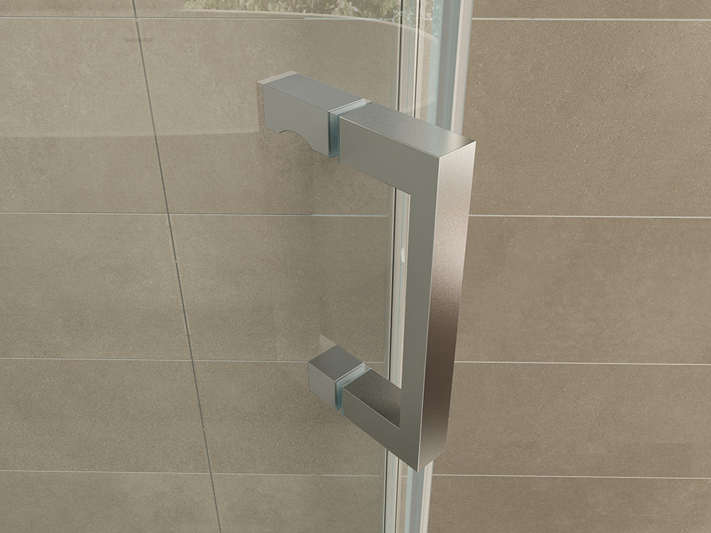 Wiesbaden Pento cabine met 1 draaideur 1000 x 1000 x 2000 x 8 mm nano helder glas/chroom