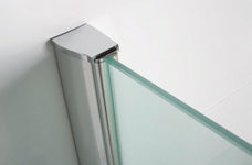 Comfort zijwand met muurprofiel 400 x 2000 x 10 mm nano helder glas/chroom