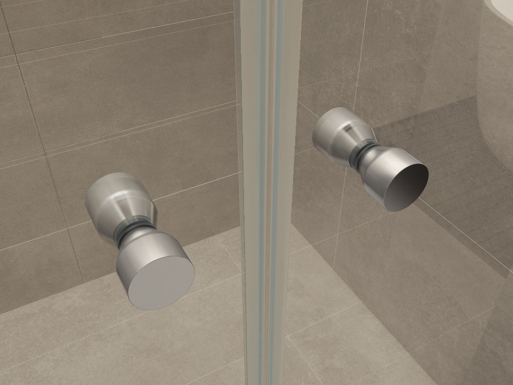Wiesbaden Lagos pendeldeur in nis 1200 x 2000 x 6 mm nano helder glas/chroom
