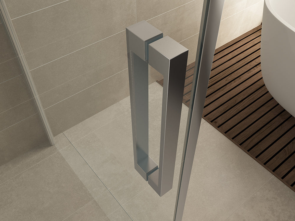 Wiesbaden Salone cabine met 1 draaideur 900 x 900 x 2000 x 8 mm nano helder glas/chroom