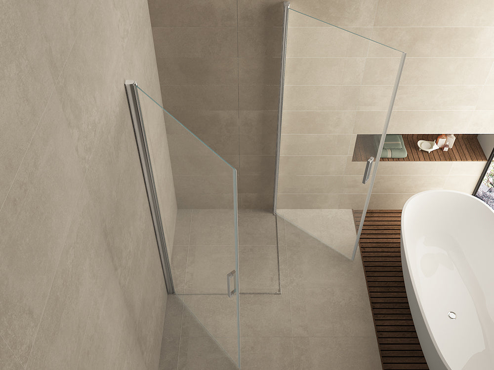 Wiesbaden Salone cabine met 2 draaideuren 1000 x 1000 x 2000 x 8 mm nano helder glas/chroom
