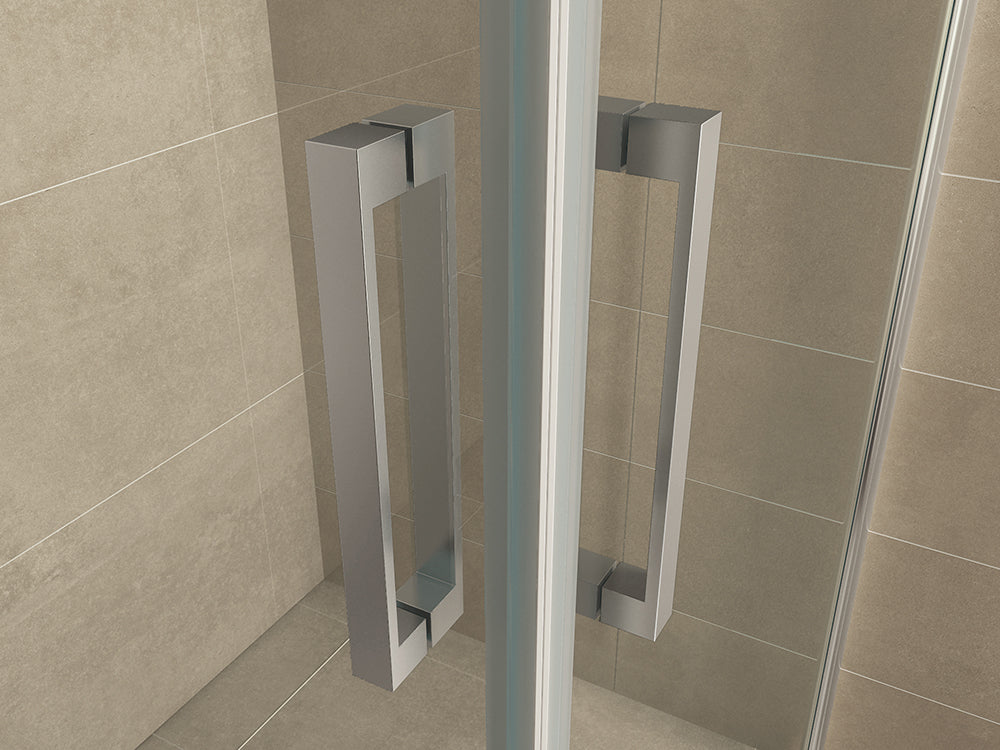 Wiesbaden Salone cabine met 2 draaideuren 900 x 900 x 2000 x 8 mm nano helder glas/chroom