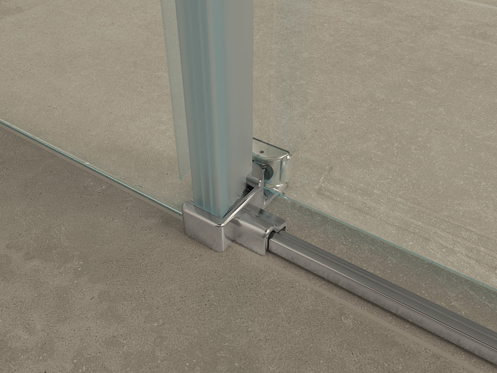 Wiesbaden Pared cabine met 1 schuifdeur 1200 x 900 x 2000 x 8 mm nano helder glas/chroom