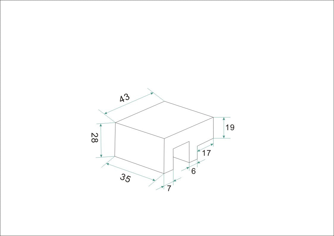 Maattekening Wiesbaden Glaskoppeling haaks chroom
