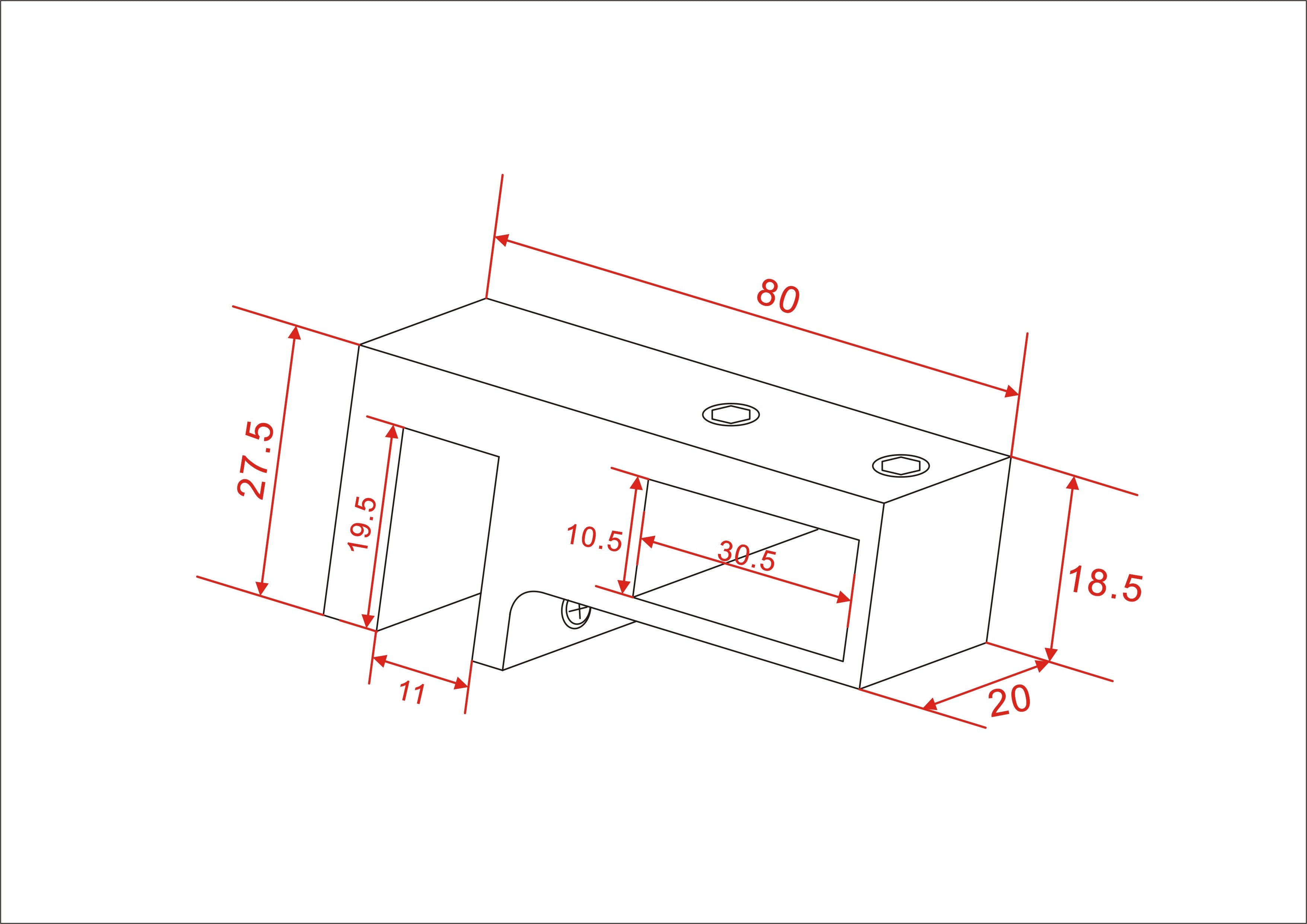 Maattekening Wiesbaden T-verbinder stabilisatiestang chroom