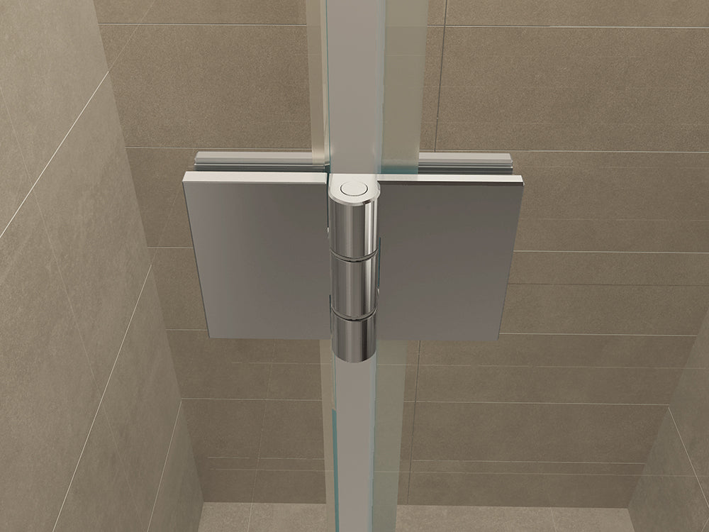 Wiesbaden Vaz nisdeur met vast deel 1000 x 2000 x 8 mm nano helder glas/chroom