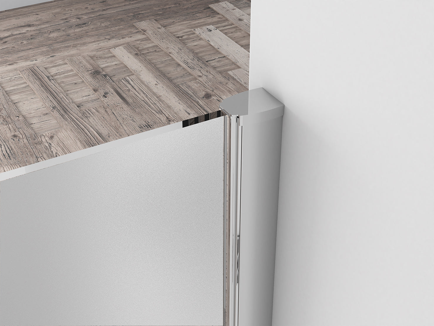 Wiesbaden Comfort inloopdouche 1000 x 2000 x 10 mm nano melkglas/chroom