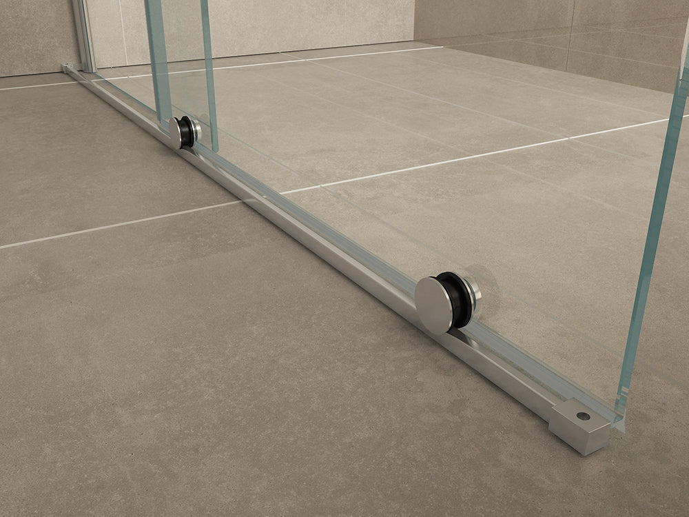 Wiesbaden Rolso verleng inloopdouche 1000 x 2000 x 10 mm helder glas/chroom
