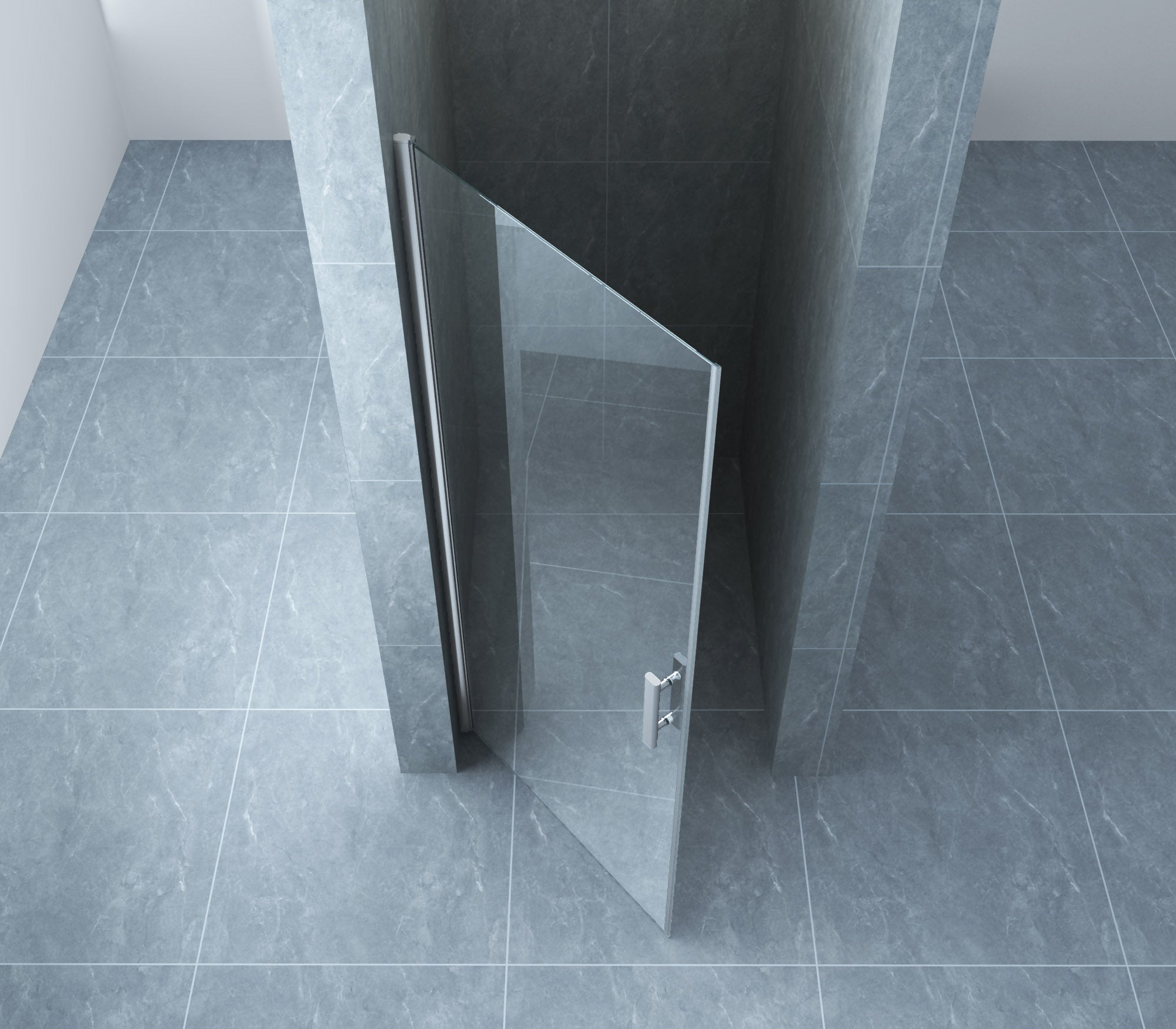 Cerra eco nisdeur 900 x 1950 x 6 mm nano helder glas/chroom