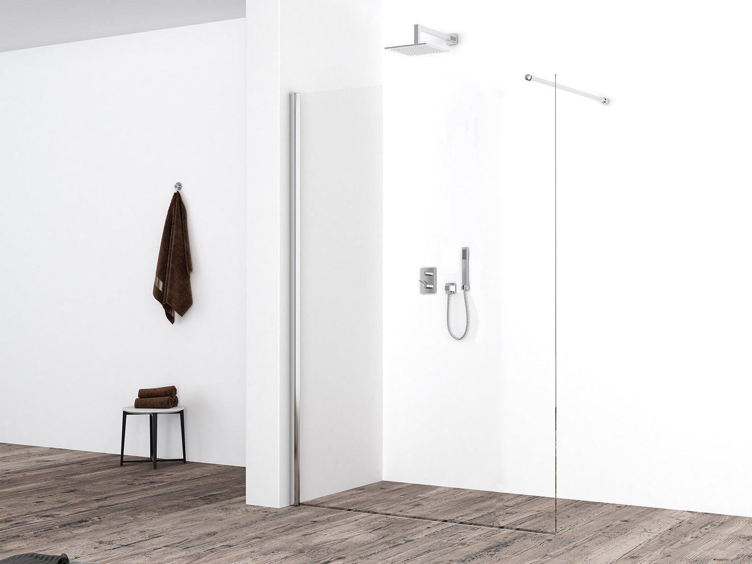 Inloopdouche Korver Eco Chroom 120x200 cm — antikalkcoating