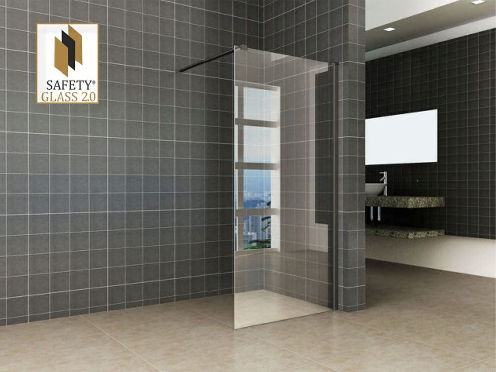 Wiesbaden Graffic Inloopdouche 100x200 Mat Zwart