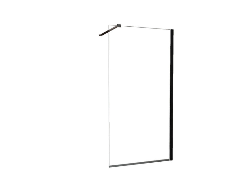 Wiesbaden inloopdouche safety glass nano 120x200x1 cm helder/mat zwart