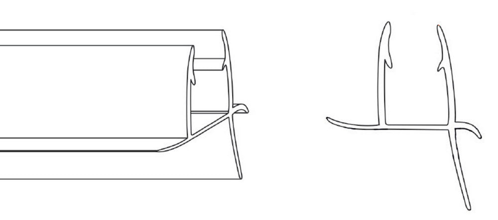 Maattekening Type 2 waterkering rubber 200 x 0,5 cm transparant