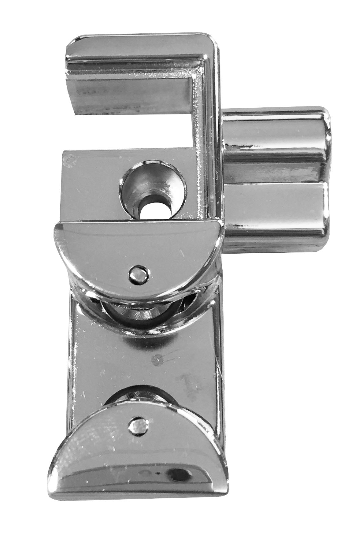 Chroom metalen deurgeleider deur links