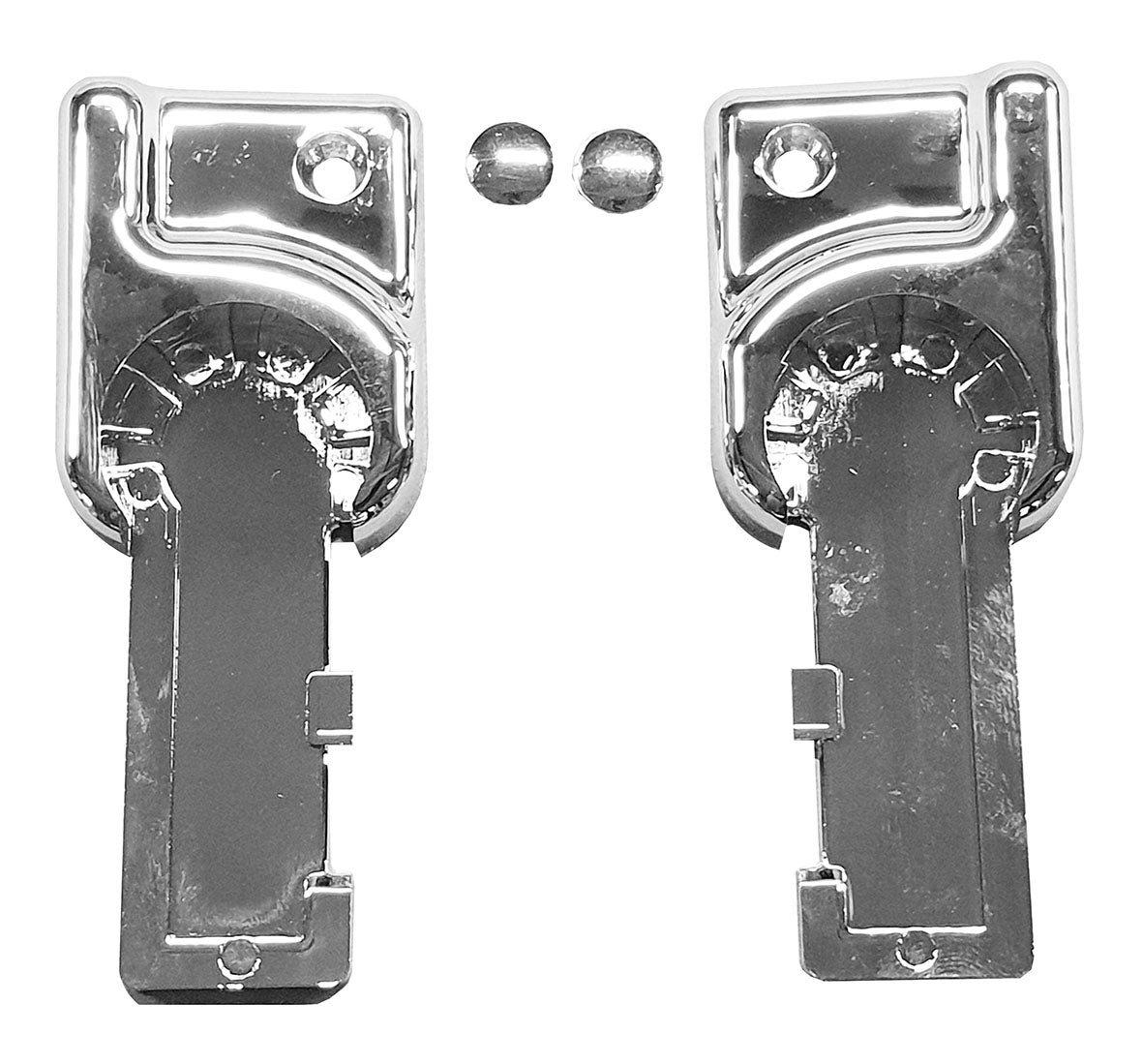 Chroom bodemplaat voor profiel swingdeur 20.3840 20.3841