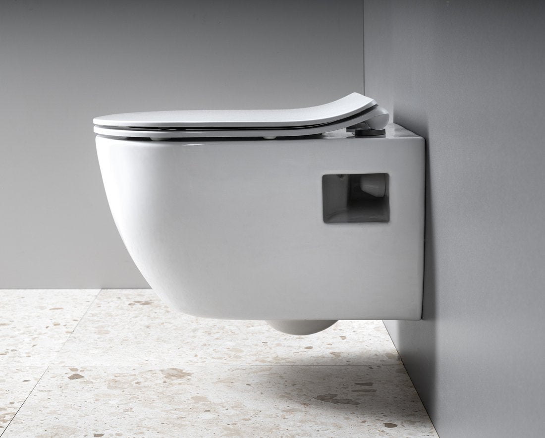 Verkort Wandtoilet Luna 35,5X49Cm Wit Randloos