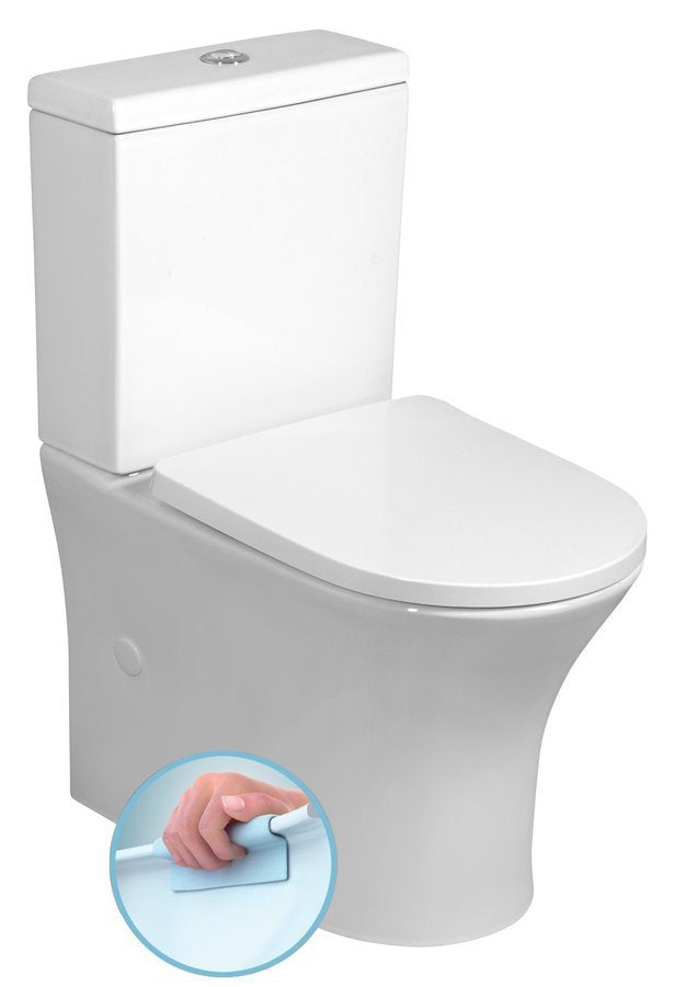Leon Staand Toiletpot Rimless 38,5x61,5 cm Keramiek Wit