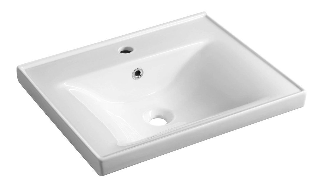 Sava keramische meubelwastafel 55x46 cm Wit