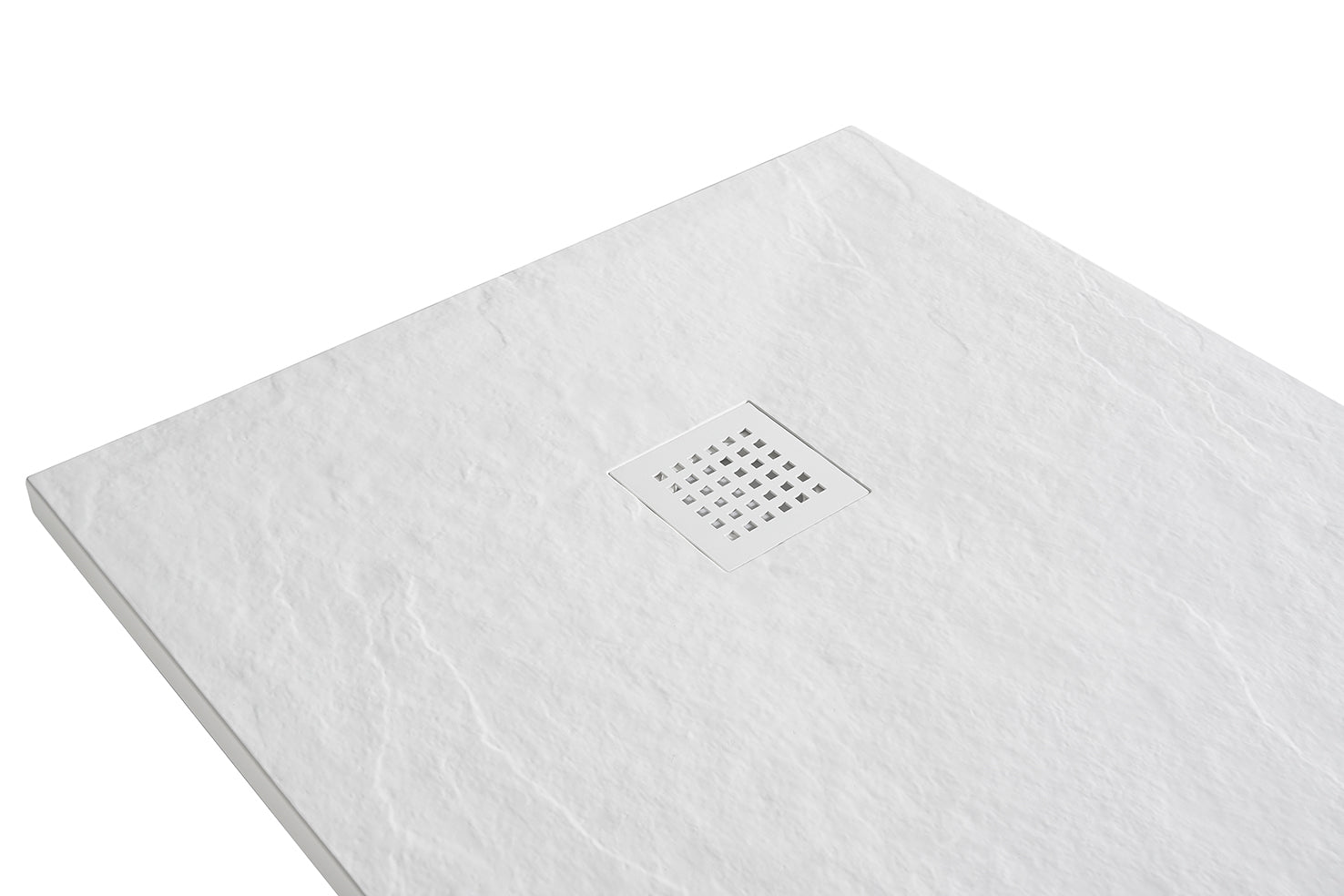 Wiesbaden Stonea douchebak antislip composiet 900x900x30 mm inkortbaar mat wit