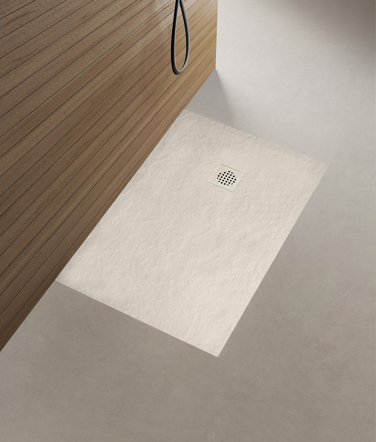 Wiesbaden Stonea douchebak antislip composiet 800x1400x30 mm inkortbaar beige