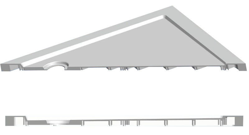 luxe douchebak SMC rechthoek 120x90x4 cm wit