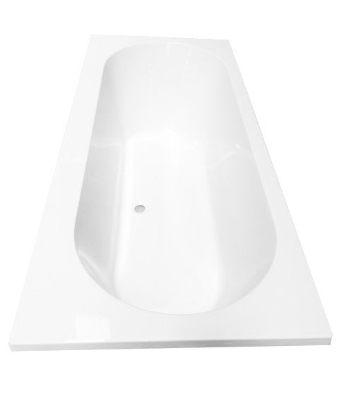 Bovenaanzicht van de badruimte van Inbouwbad Portus RD duo wit 3,5mm acryl 2 lagen polyester Inhoud: 180 x 80 cm