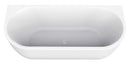 Liora half vrijstaand ligbad 170 x 75 cm acryl glans wit met waste glans wit