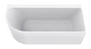 Zenn hoekbad rechts 180 x 80 cm acryl mat wit met waste mat wit