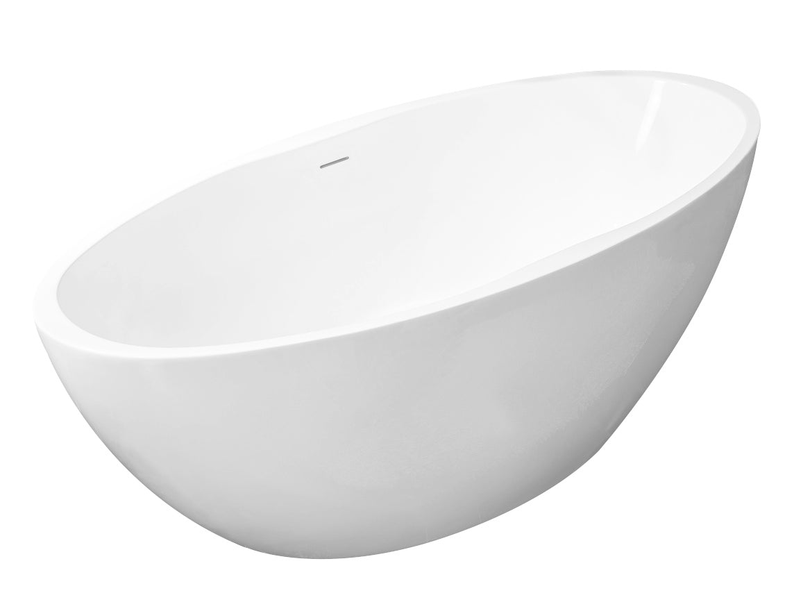 Wiesbaden Oval Bad 170 Mat Wit