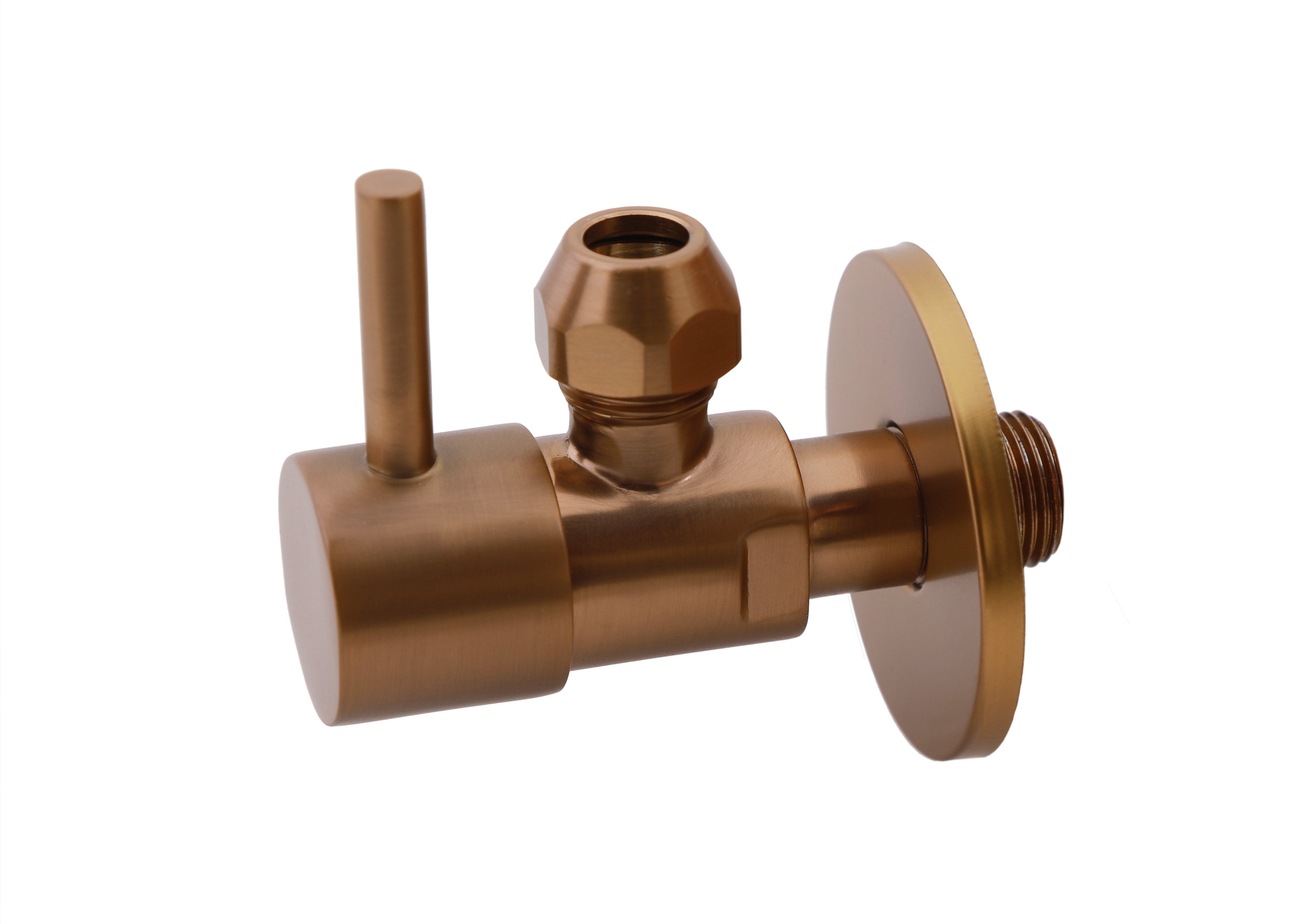 Minimal hoekstopkraan 3/8" x 3/8" of knel 10 mm geborsteld brons koper PVD – Xellanz – Koper – Hoekstopkraan | Dealplein