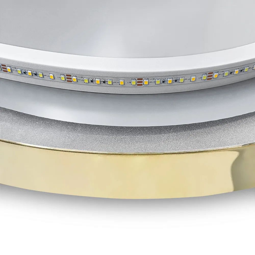 Detailweergave Rea Wandspiegel OVL badkamerspiegel Goud