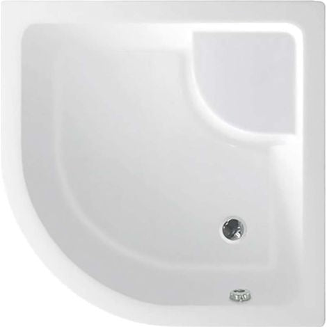 Kwartrond Acryl Douchebak 90 x 90 x 28 cm incl. Stelpoten, R551